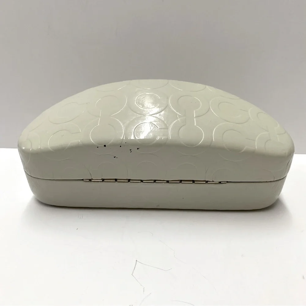 Coach Hardshell Clam Shell Sunglasses Glasses Case White